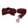 Red and Black Plaid Bowtie, Dog Collar, and Leash Set | Available in 4 Sizes