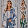 Single-breasted Casual Plaid Women's Jacket