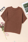 Coffee Batwing Sleeve Sweater | Available in Beige