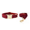 Velvet Pet Collar Traction Rope