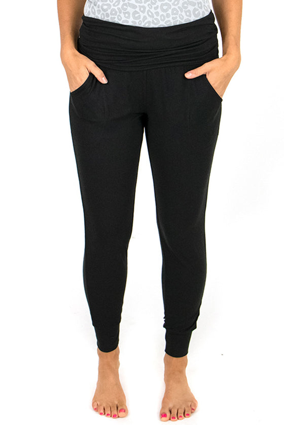 Green High Waist Pleated Casual Pocket Leggings | Available in 3 Colors