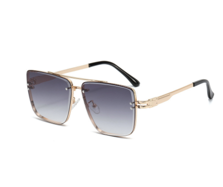 Women's Squared Sunglasses with Gold Frame