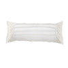 14" x 36" White Macrame Lumbar Pillow