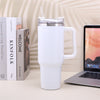 Pink Stainless Steel Water Mug with Straw | Available in Other Colors