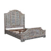 Shutter Scallop Solid Wood King White Bed | Available in 2 Sizes