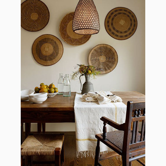 Zimbabwe Handmade Straw Woven Wall Hanging Baskets