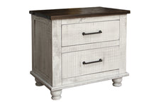  29" White Two Drawer Nightstand