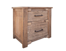  27" Brown Two Drawer Nightstand