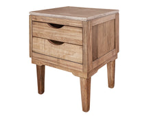  23" Brown Two Drawer Nightstand