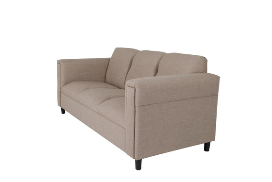 72" Beige Polyester Sofa