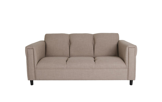 72" Beige Polyester Sofa