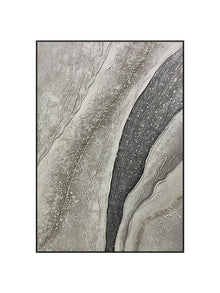  Hand Painted Silver and Gray Abstract Art | Available in 5 Sizes