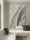 Hand Painted Silver and Gray Abstract Art | Available in 5 Sizes