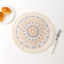  Round Nordic Style Fringed Cotton Placemat