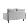 69" Gray Velvet Sofa and Toss Pillows | Available in 2 Colors