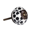 Black and White Floral Cabinet & Drawer Knobs | 8-Piece