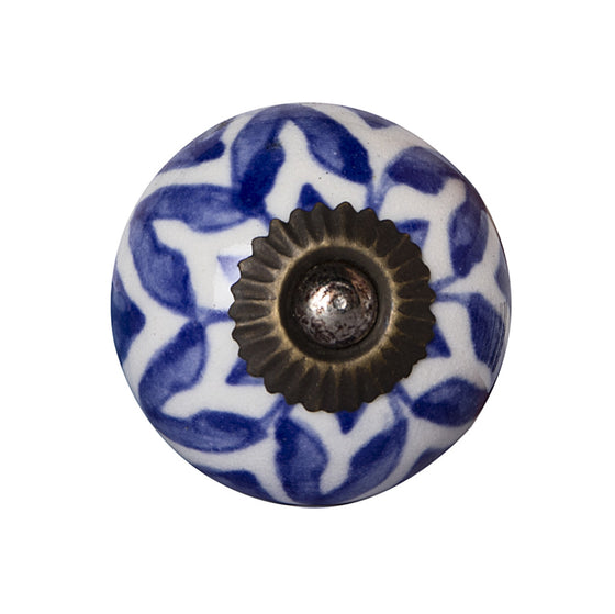 Blue and White Classic Cabinet & Drawer Knobs | 8-Piece