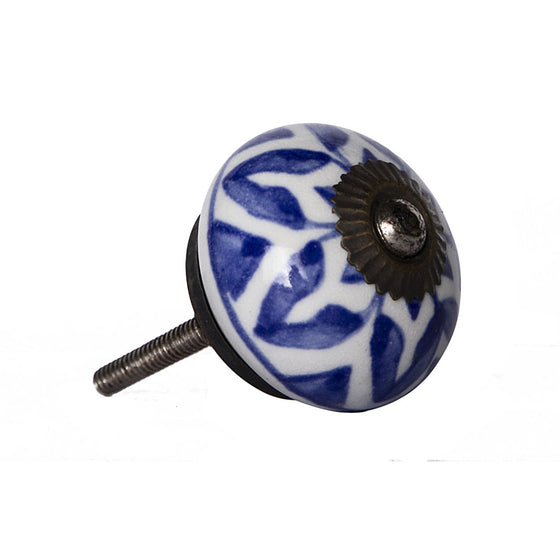 Blue and White Classic Cabinet & Drawer Knobs | 8-Piece