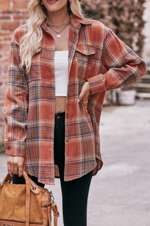  Multicolor Plaid Colorblock Button Up Shacket | Other Colors Available