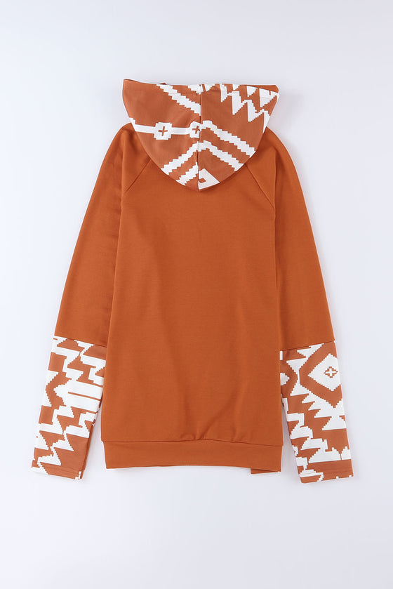 Aztec Pattern Pullover Hoodie with Pockets | Other Colors Available