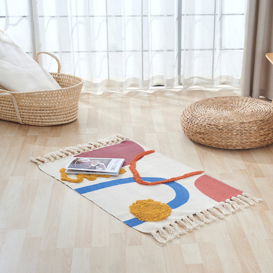 Fringed Cotton Small Space Rug | Other Styles Available