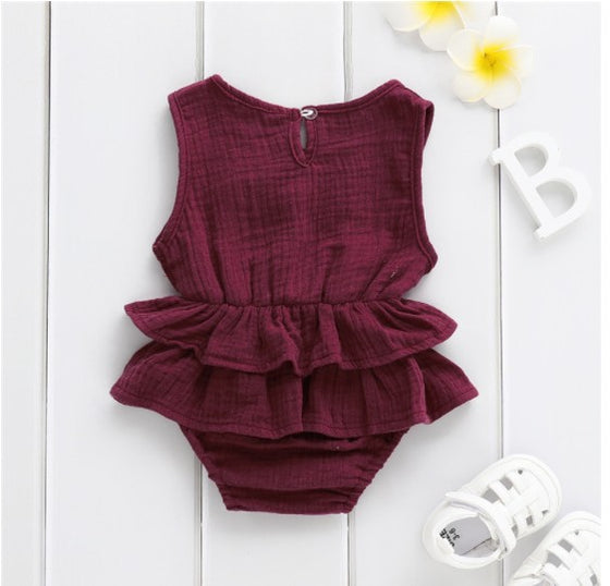 Girl Baby Clothes - Ruffled Summer Romper