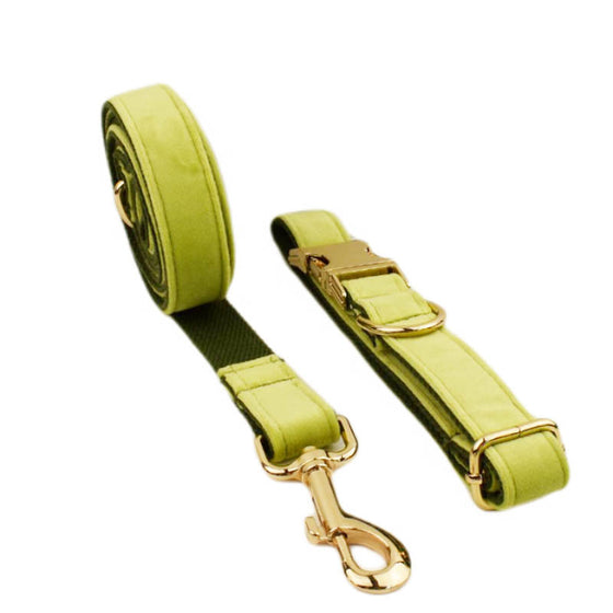 Velvet Pet Collar Traction Rope