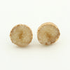 Geode and Gold Stud Earrings