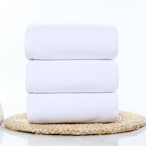 Pure cotton Thickened Bath Towel in White