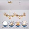 Minimalist Long Glass Orb Chandelier