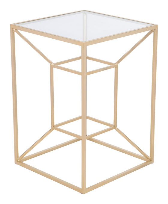 Canyon Side Table in Gold