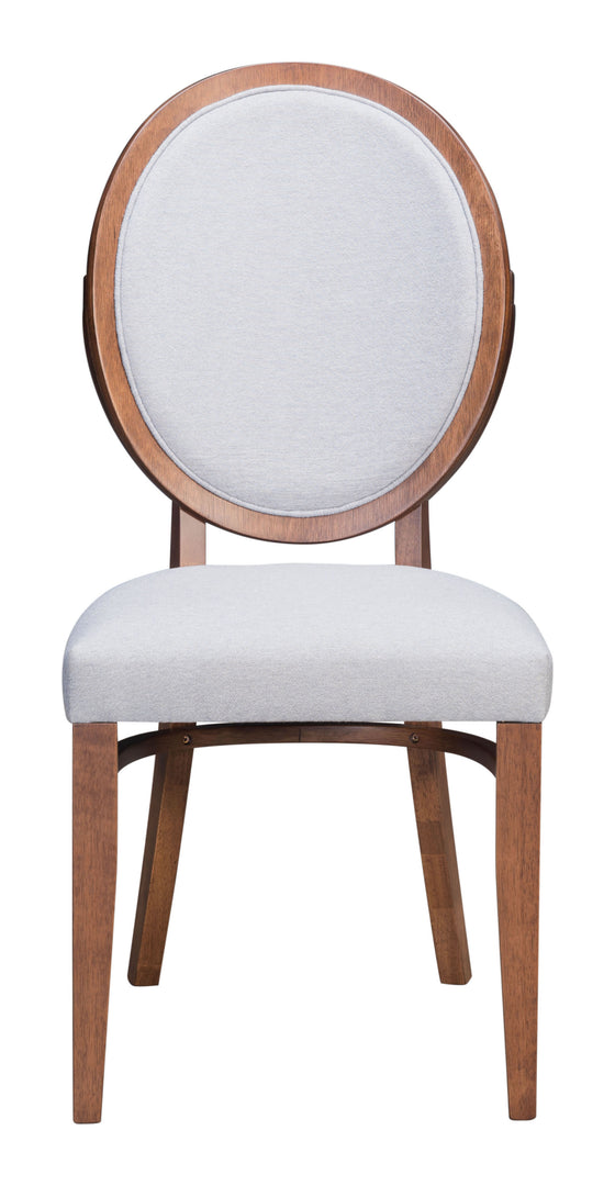 Regents Dining Chair in Walnut & Light Gray