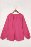 Loose Fit Pink V-Neck Blouse | Available in 2 Variants