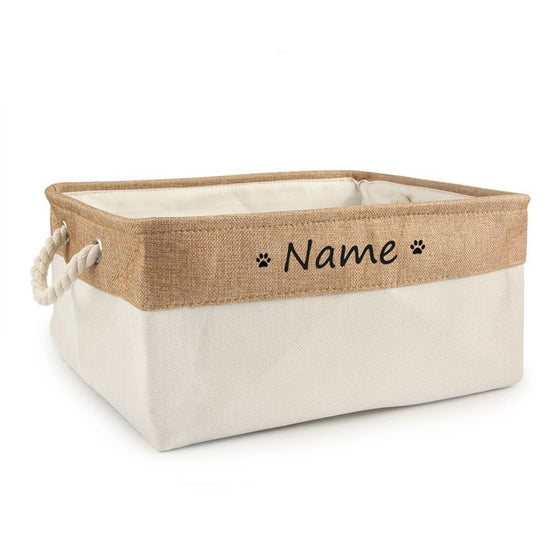 Personalized Dog Toy Basket Free Print Pet Storage Box Cat