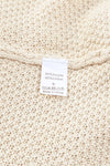 Beige Casual Heart Print Knit Sweater