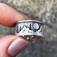  Women's Mountain Landscape Ring Band