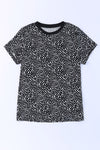 Grey Cheetah Print Casual Crew Neck T Shirt | Available in 4 Colors