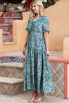 Sky Blue Paisley Maxi Dress