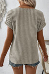 Oatmeal Colored Ribbed T-Shirt