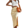 Women's Fashion Pit Strip Rib Temperament Skirt