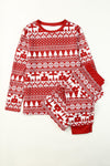 Red Christmas Tree Reindeer Pullover & Pants Loungewear Set