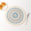 Round Nordic Style Fringed Cotton Placemat