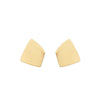 Abstract Square Earrings in Plated Gold Finish