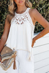 White Lace Sleeveless Top