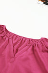 Loose Fit Pink V-Neck Blouse | Available in 2 Variants