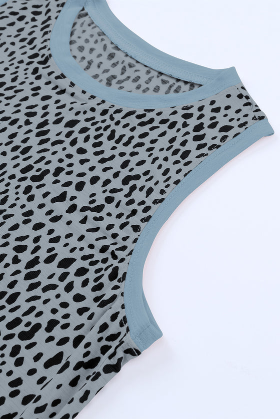 Black Dotted Print Casual Tank Top for Women | Available in 5 Colors