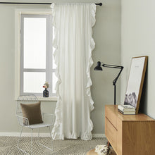  Cotton Pleated and Ruffled Window Curtain Panel