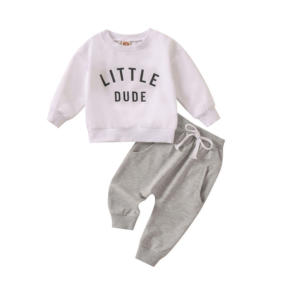 Baby and Toddler's Little Dude Sweat Shirt and Pants