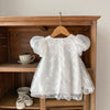 Baby Princess Hundred Days Banquet Clothes Puff Short Sleeve Cotton Lace Skirt