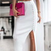 Women's Fashion Pit Strip Rib Temperament Skirt